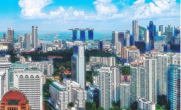 Panorama image of city with Cartoonr Plus applied