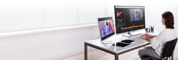 Video editor using NewBlue TotalFX.